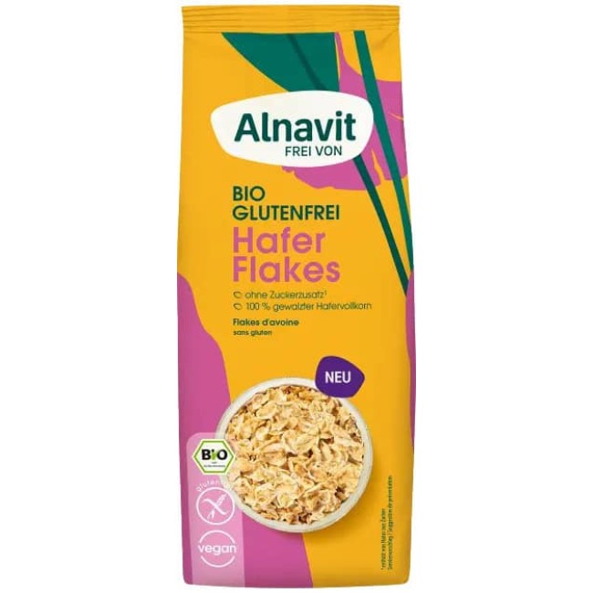 Fulgi de ovaz crocanti, fara gluten bio 200g Alnavit Fulgi de ovaz crocanti, fara gluten bio 200g Alnavit